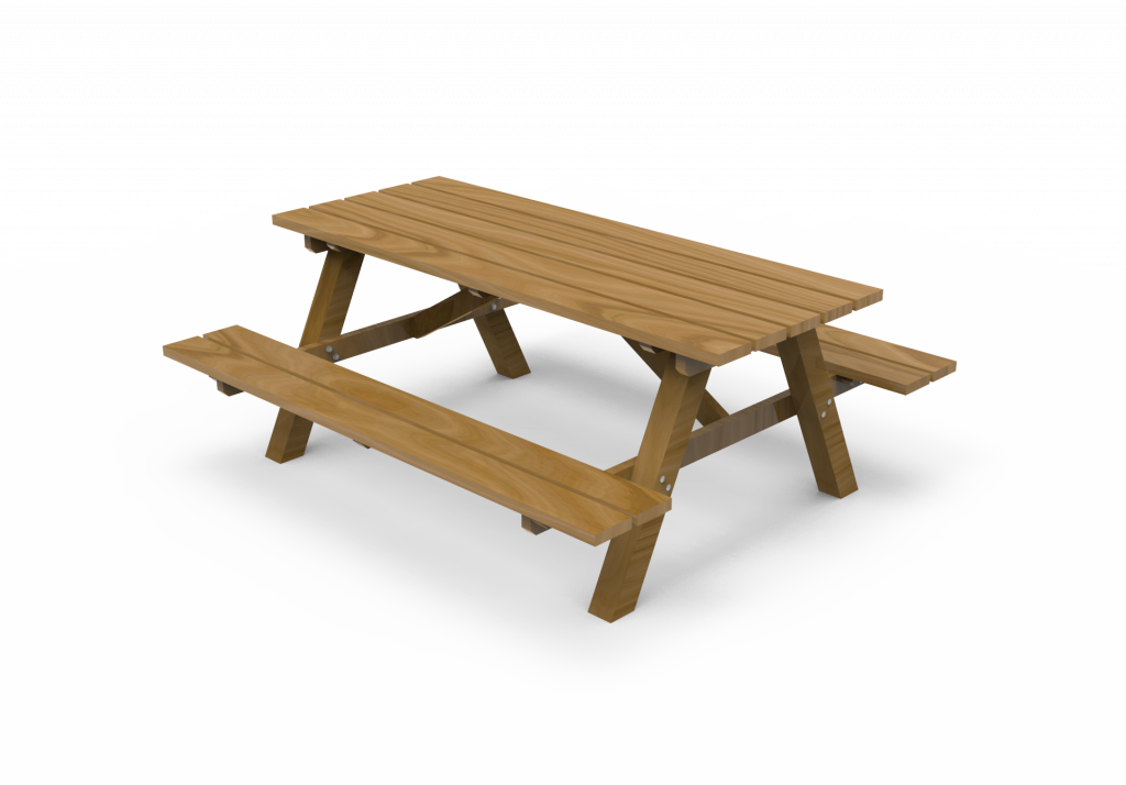 bancos de madera y mesas de picnic para exterior