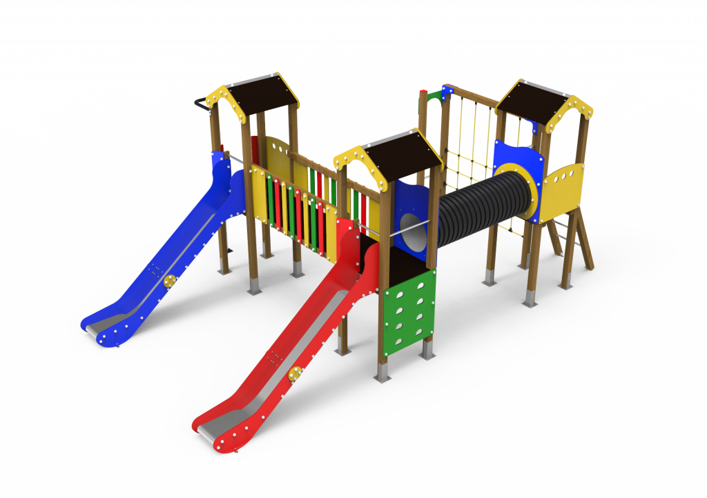 Torres para parques infantiles de exterior. Maxi Conjunto Nalón
