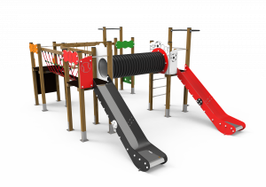 conjunto de torres multisport 3 para parques infantiles