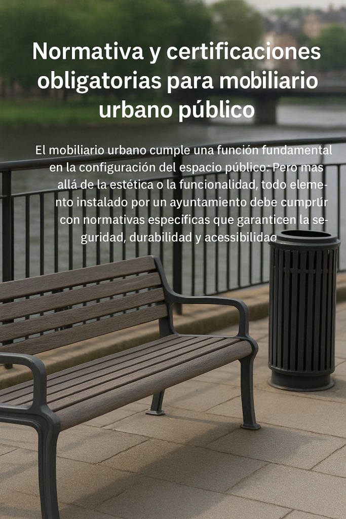 normativa y certificaciones obligatorias para mobiliario urbano público